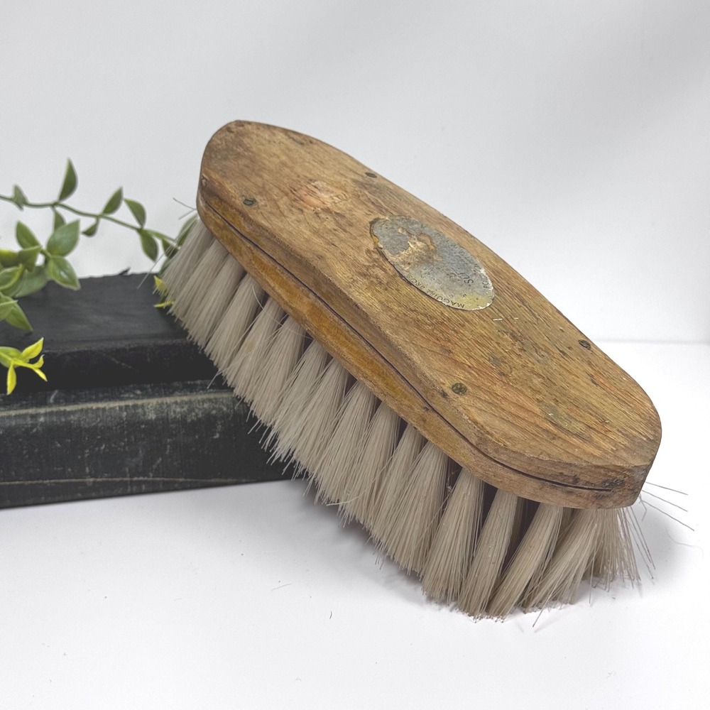 Vintage wooden horse grooming Brush- Primitive Farmhouse Decor